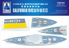 Ship Yard Works Wooden Deck USS Battleship California 1945 Blue Deck (for Trumpeter 05784) (Plastic model)