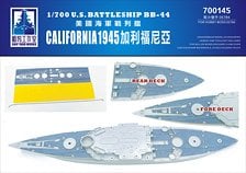 Ship Yard Works Wooden Deck USS Battleship California 1945 Blue Deck (for Trumpeter 05784) (Plastic model) image 1