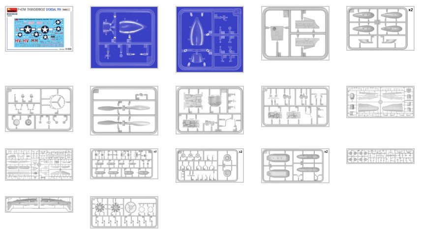 Mini Art P-47M THUNDERBOLT. DORSAL FIN. BASIC KIT (Plastic model) Bild 3