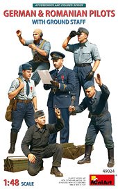 Mini Art GERMAN &amp; ROMANIAN PILOTS w/GROUND STAFF (Plastic model)