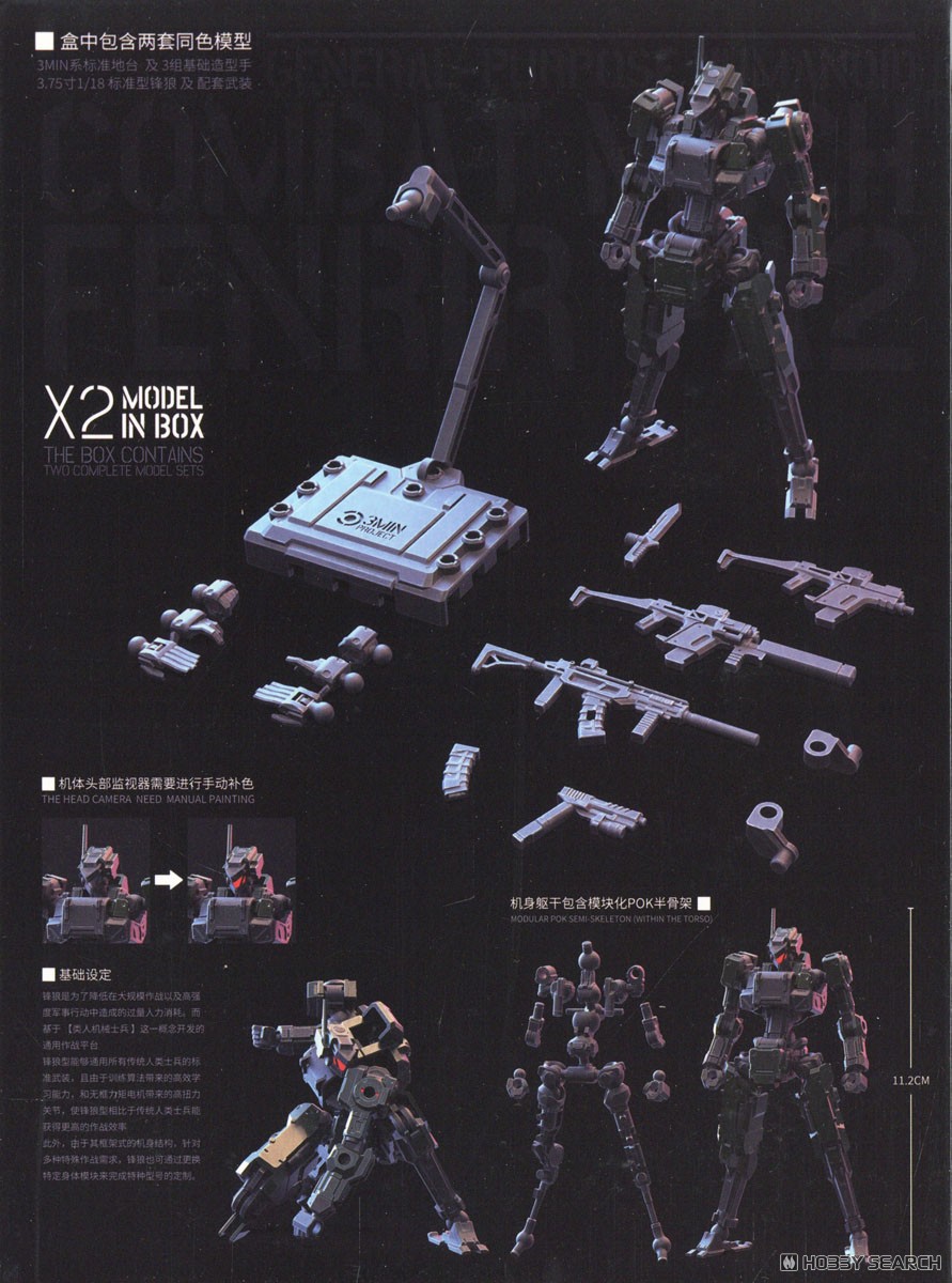SHEIK MAINLAND 3 min project Series FENRIR 1/18 Scale Plastic Model Kit (Blue) (Plastic model) รูปภาพ 8