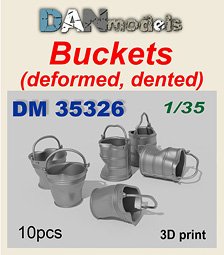 DANmodels Buckets(dented) (2 Type / Total 10 pieces) (Plastic model)