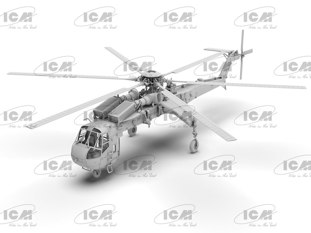 ICM Sikorsky CH-54A Tarhe US Heavy Helicopter (Plastic model) gambar 3