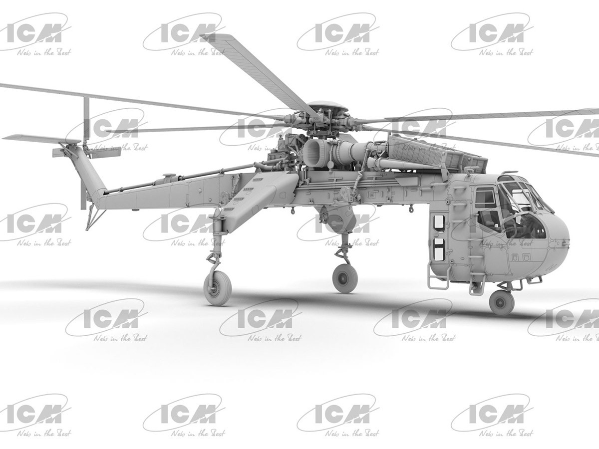 ICM Sikorsky CH-54A Tarhe US Heavy Helicopter (Plastic model) gambar 6