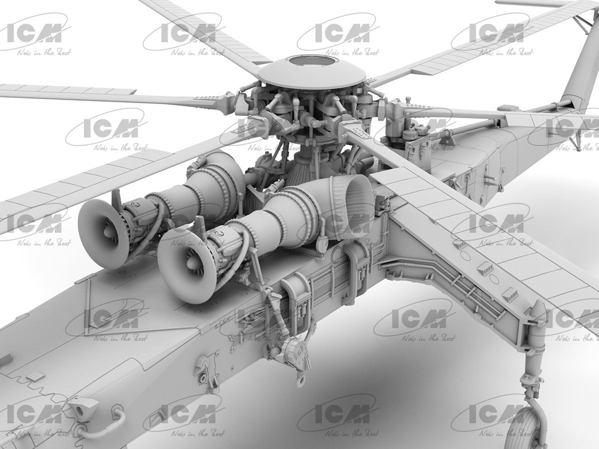 ICM Sikorsky CH-54A Tarhe US Heavy Helicopter (Plastic model) gambar 7