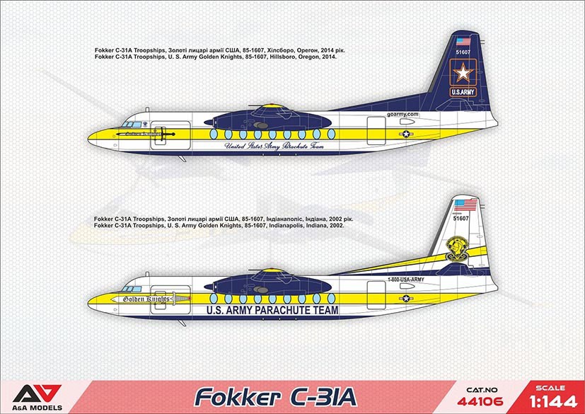 Modelsvit Fokker C-31A (`Golden Knights` parachute team) (Plastic model) image 4