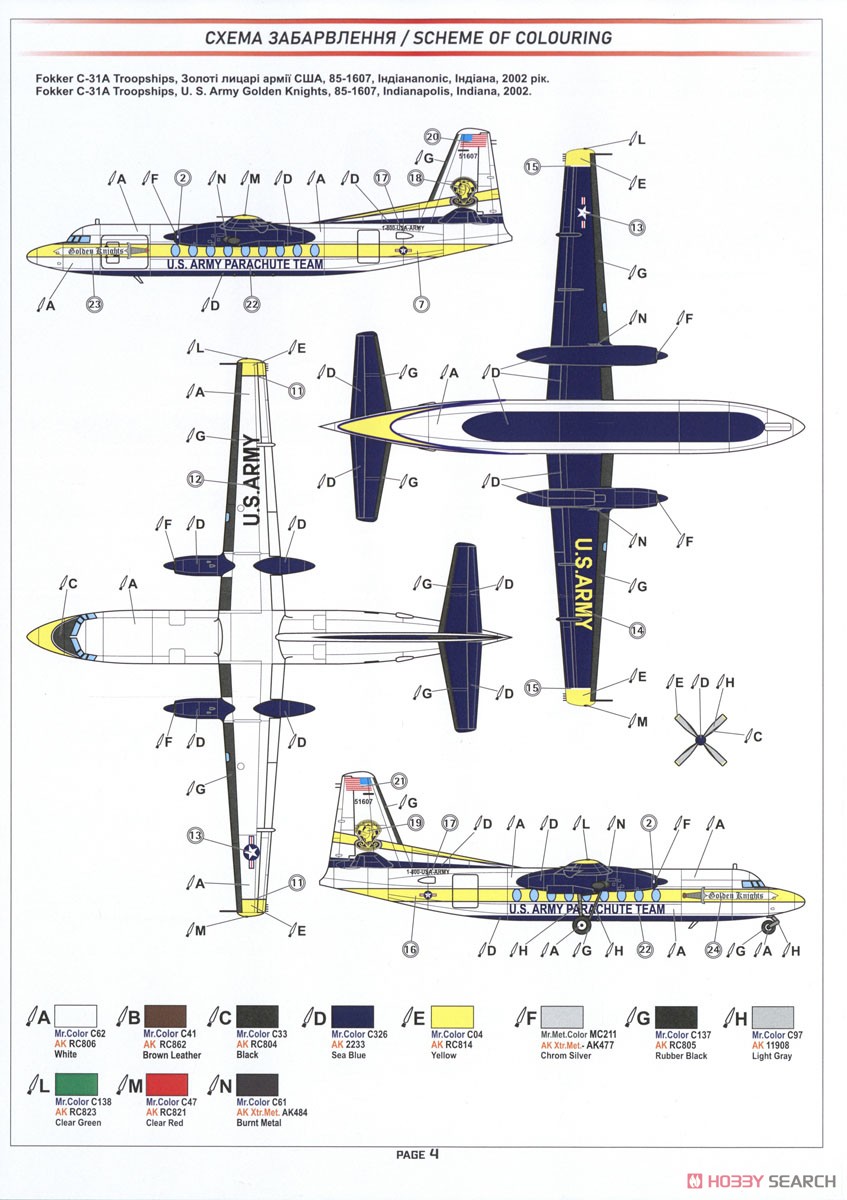 Modelsvit Fokker C-31A (`Golden Knights` parachute team) (Plastic model) image 8
