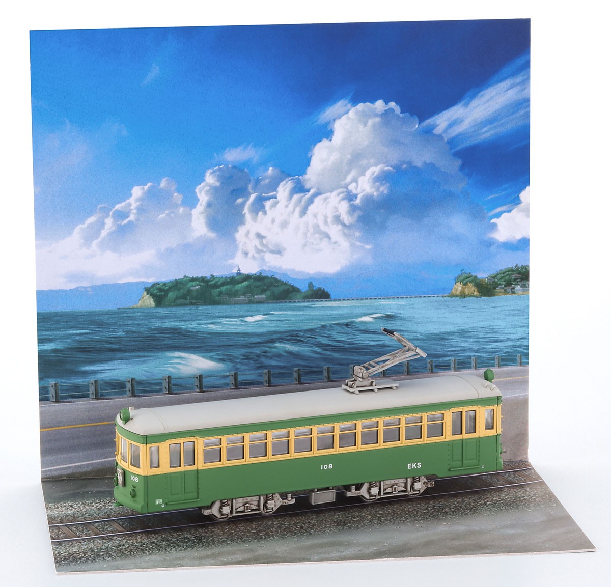 Hasegawa Enoshima Electric Railroad Type 100 w/Scenery Sheet image 3
