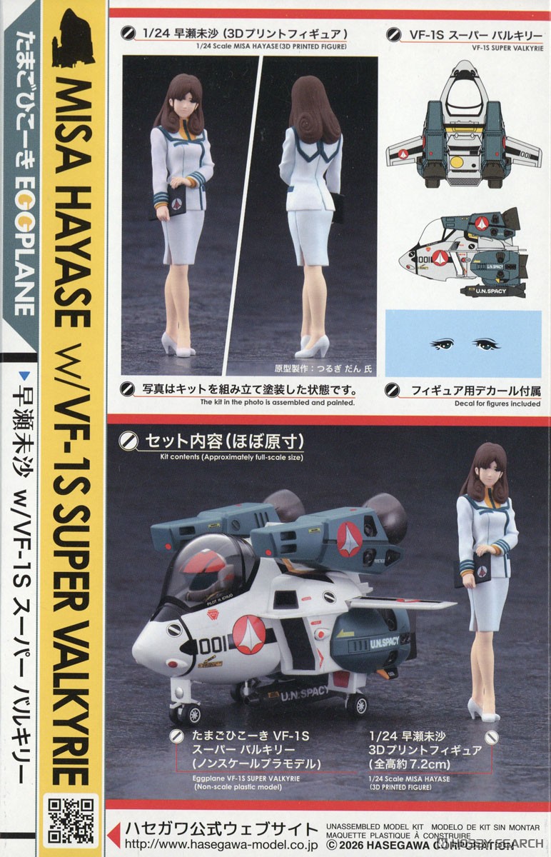 Hasegawa Misa Hayase w/VF-1S Super Valkyrie (Egg Plane) (Plastic model) image 8