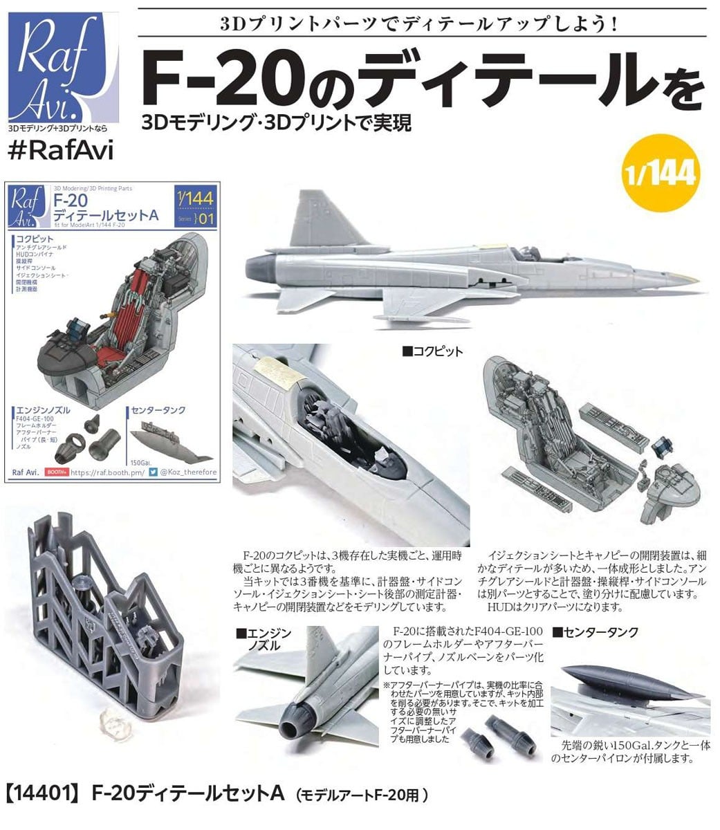 Model Art F-20 Detail Set A (für Model Art F-20) (Plastikmodell) Bild 8