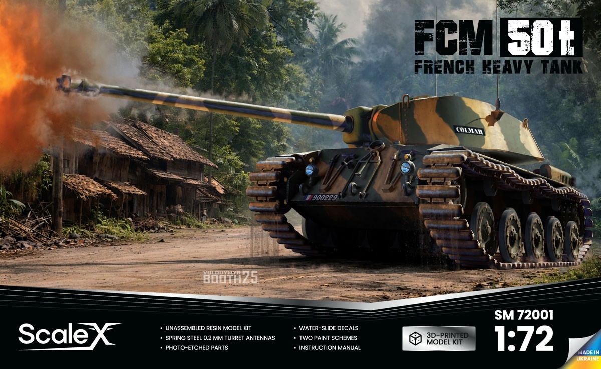 Scale X FCM 50t - Französischer schwerer Panzer (Plastikmodell) Bild 2