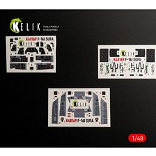 Reskit F-16I SUFA - interior 3D decals for GWH kit (Plastic model)