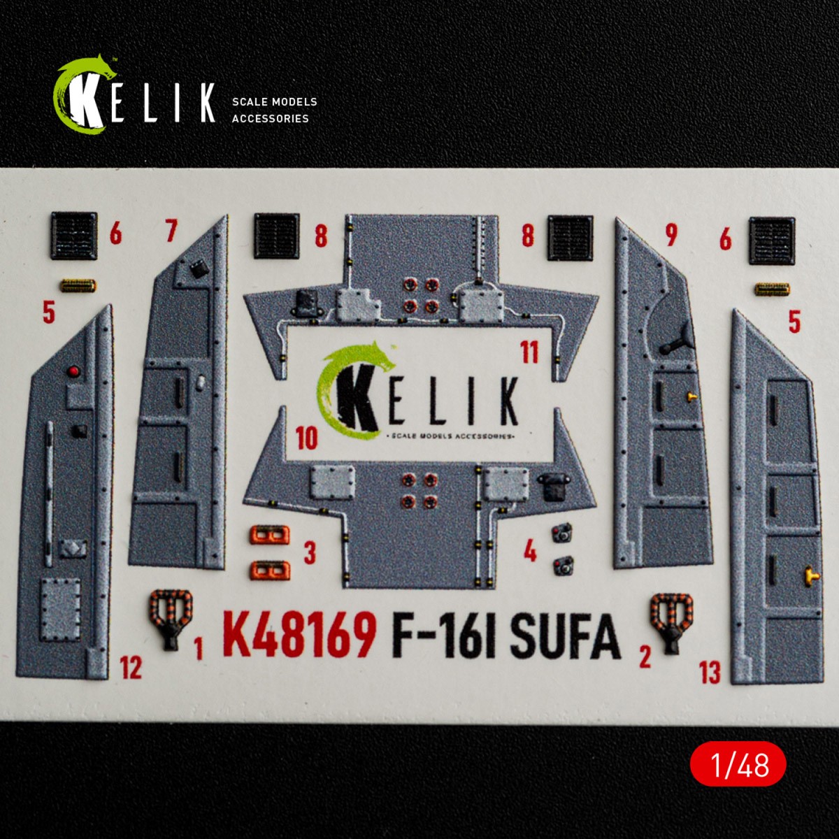 Reskit F-16I SUFA - GWH套件用内构3D水贴 (塑料模型) 图片 5