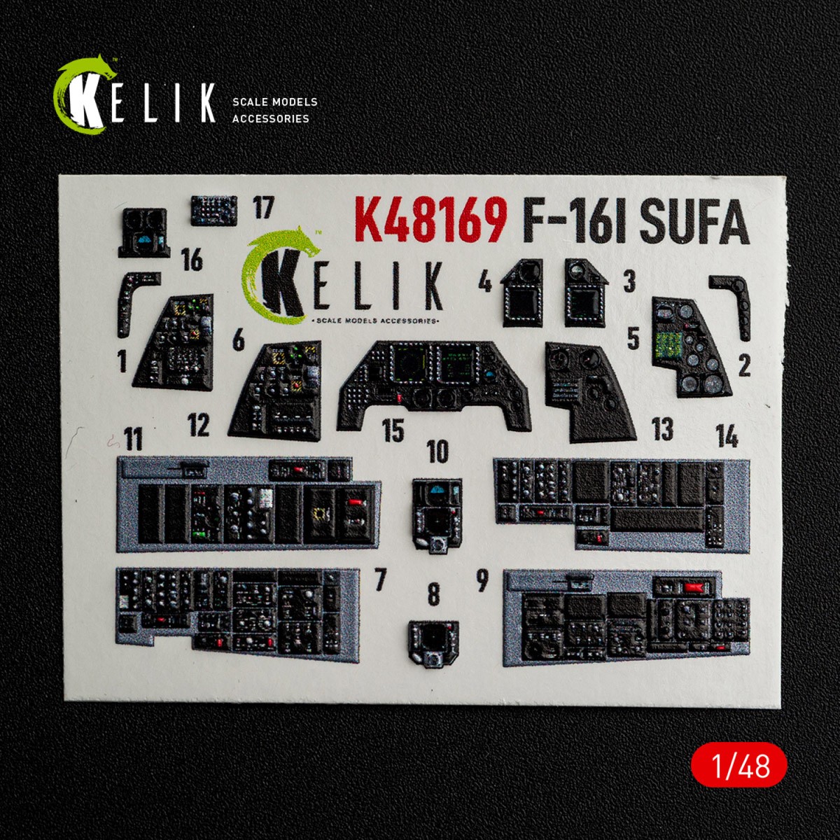 Reskit F-16I SUFA - GWH套件用内构3D水贴 (塑料模型) 图片 6