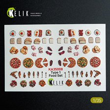 Reskit Food Set Type 1 - 3D Decal for dioramas (Plastic model)