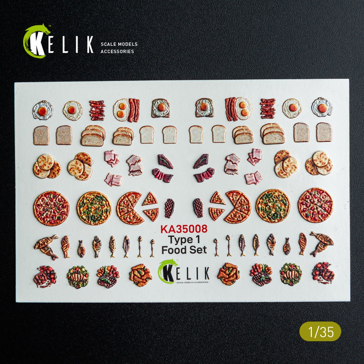 Reskit 食品セット タイプ1 ジオラマ用3Dデカール (プラモデル) 画像 2