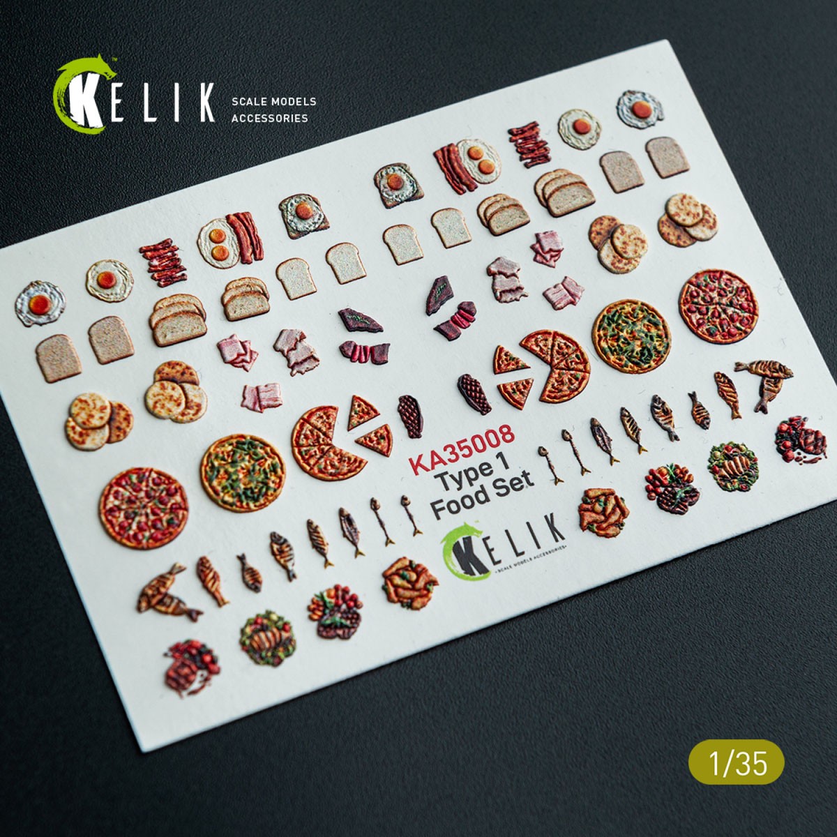 Reskit 食品セット タイプ1 ジオラマ用3Dデカール (プラモデル) 画像 3