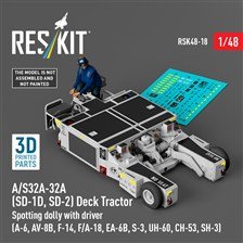 Reskit A/S32A-32A (SD-1D, SD-2) Deck Tractor Spotting Dolly with Driver (Plastic model)