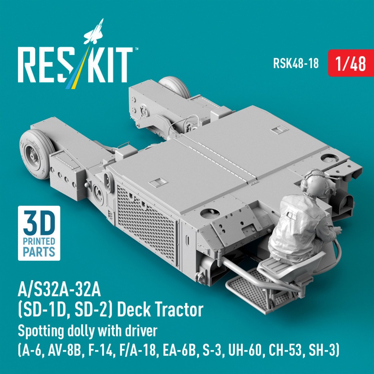 Reskit A/S32A-32A (SD-1D, SD-2) 甲板牵引机带驾驶员 (塑料模型) 图片 3