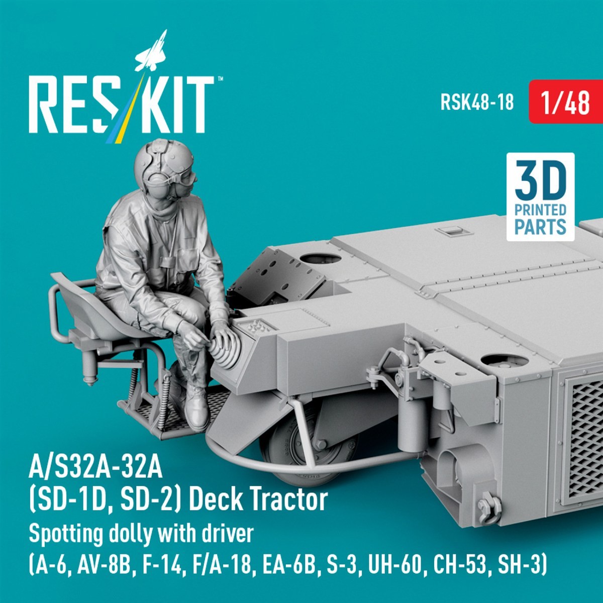 Reskit A/S32A-32A (SD-1D, SD-2) 甲板牵引机带驾驶员 (塑料模型) 图片 4
