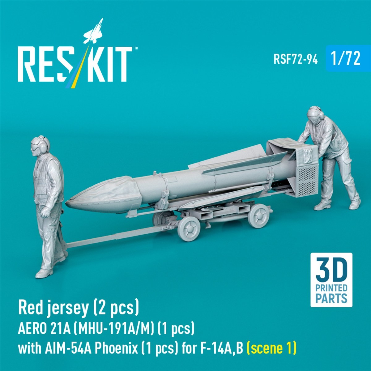 Reskit 红色工作服 (2件) AERO 21A (MHU-191A/M) 配AIM-54A凤凰导弹 用于F-14A,B (场景1) (塑料模型) 图片 3