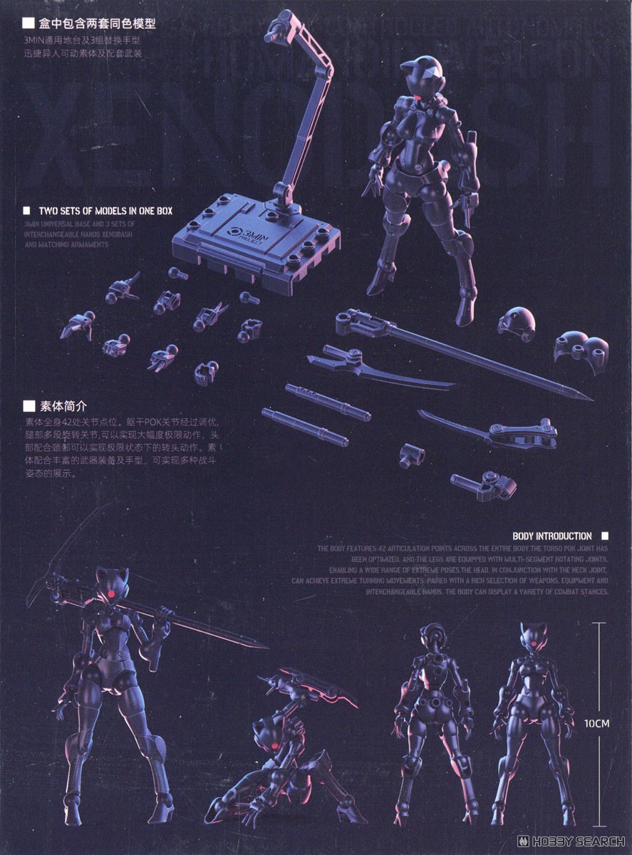 SHEIK MAINLAND 3 min project Series Xenodash 1/18 Scale Plastic Model Kit (Pink) image 4