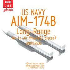 E.T.Model US NAVY AIM-174B Long-Range Air-to-Air Missile (2 pieces) (Plastic model)