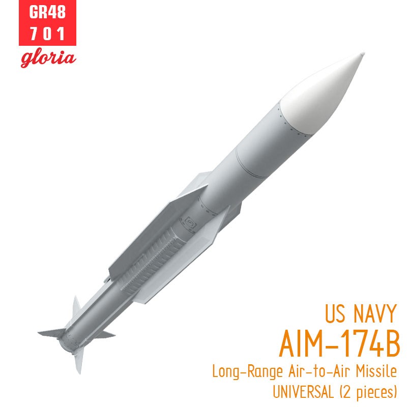 E.T.Model US NAVY AIM-174B Long-Range Air-to-Air Missile (2 pieces) (Plastic model) imagen 3