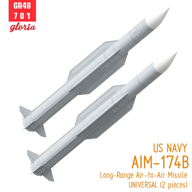 E.T.Model US NAVY AIM-174B Long-Range Air-to-Air Missile (2 pieces) (Plastic model) imagen 4