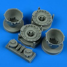 Quick Boost B-25H/J Mitchell cowlings and cooling flaps (opened) (for Hasegawa) (Plastic model)