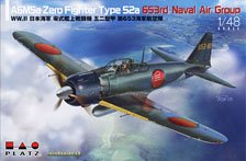 Platz WW.II IJN Mitsubishi A6M2 Zero Fighter Model 52 Koh 653nd Flying Group (Plastic model)