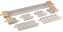Plum 1/80(HO) Plastic Kit Open Pit Track (w/Warning Color) A [Orange] (Unassembled Kit)