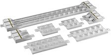 Plum 1/80(HO) Plastic Kit Open Pit Track (w/Warning Color) A [Zebra] (Unassembled Kit)