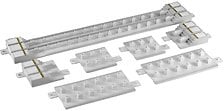 Plum 1/80(HO) Plastic Kit Open Pit Track (w/Warning Color) A [Zebra] (Unassembled Kit) image 1