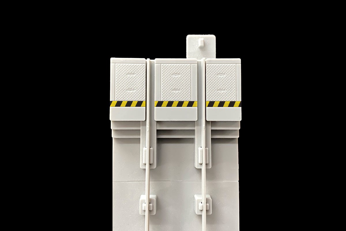 Plum 1/80(HO) Plastic Kit Open Pit Track (w/Warning Color) A [Zebra] (Unassembled Kit) image 3
