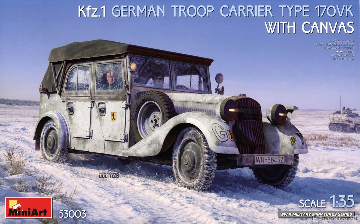 Mini Art Kfz.1 GERMAN TROOP CARRIER TYPE 170VK WITH CANVAS imagen 2