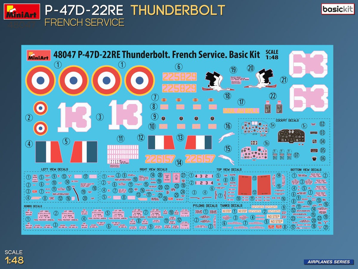 Mini Art P-47D-22RE THUNDERBOLT. FRENCH SERVICE. BASIC KIT (Plastic model) Bild 4