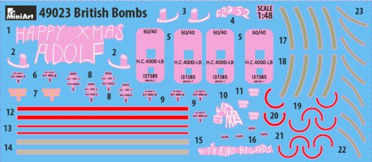 Mini Art BRITISH BOMBS (Plastic model) hình ảnh 3