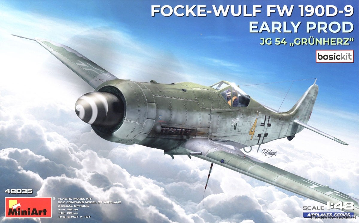 Mini Art FOCKE-WULF FW 190D-9 EARLY PROD. JG 54 `Grunherz` BASIC KIT. (Plastic model) gambar 2