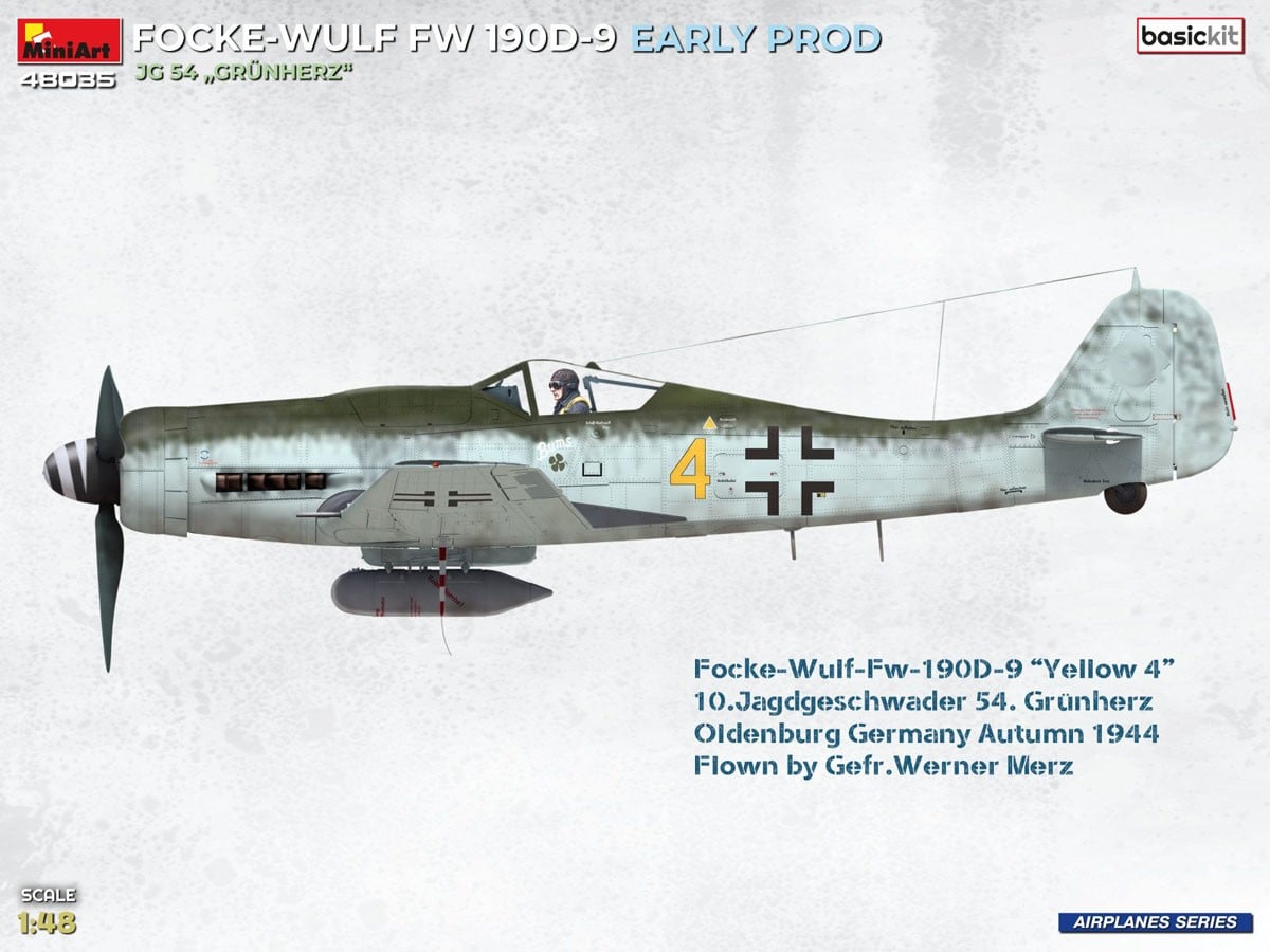 Mini Art FOCKE-WULF FW 190D-9 EARLY PROD. JG 54 `Grunherz` BASIC KIT. (Plastic model) gambar 5