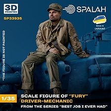 Spalah Figure `Mechanic-driver of `Fury` from the series `Best job i ever had` (Plastic model) imagen 1
