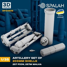 Spalah Artillery Set of 203mm Shells (2S7 PION) (Plastic Model) image 2