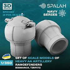Spalah Set of scale models Heavy AA artillery rangefinders for the Bismarck, Tirpitz, (2 pcs.) (Plastic model)