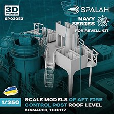 Spalah Scale model AFT fire control post roof level Bismarck, Tirpitz for Revell kit (Plastic model)
