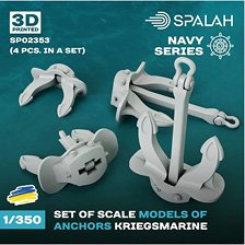 Spalah Set of scale models Anchors Kriegsmarine, (4 pcs.) (Plastic model)