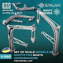 Spalah Set of scale model Davits for Kriegsmarine boats for Revell kit, (4 pcs.) (Plastic model)