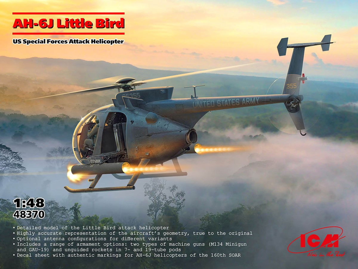 ICM AH-6J Little Bird US Special Forces Attack Helicopter Bild 2