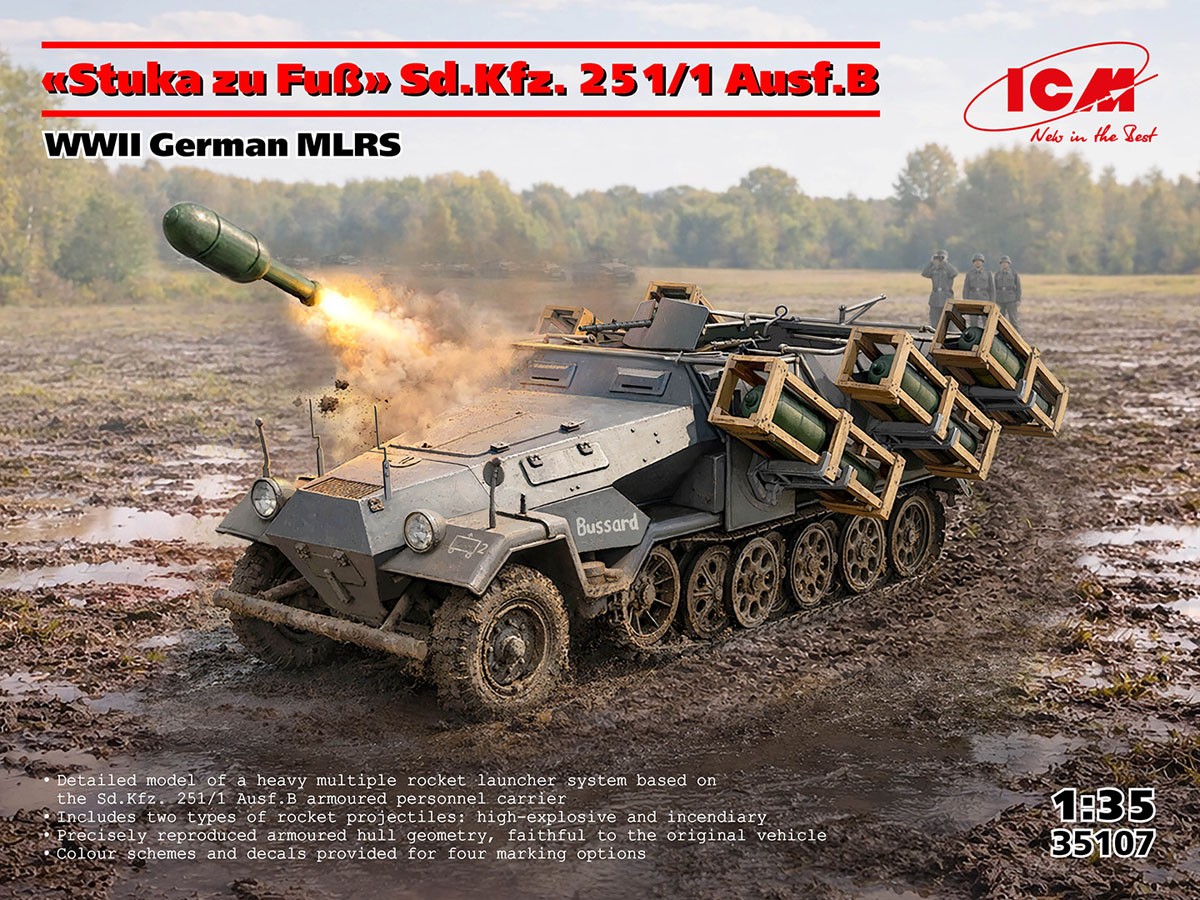 ICM WWII German MLRS `Stuka zu Fuss` Sd.Kfz. 251/1 Ausf.B (Plastic model) Bild 3