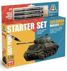 Italeri 2차대전 미육군 M4A3E8 셔먼 `퓨리` 스타터 세트 w/마커 (프라모델)