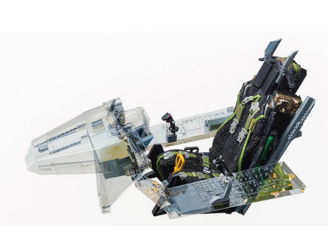 Modelink F-2 Cockpit Panel &amp; ACESII (Plastic model) imagen 6
